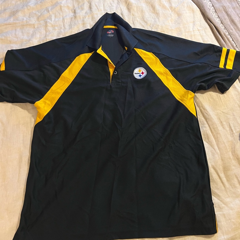 Men’s Pittsburgh Steelers Polo NFL Large
